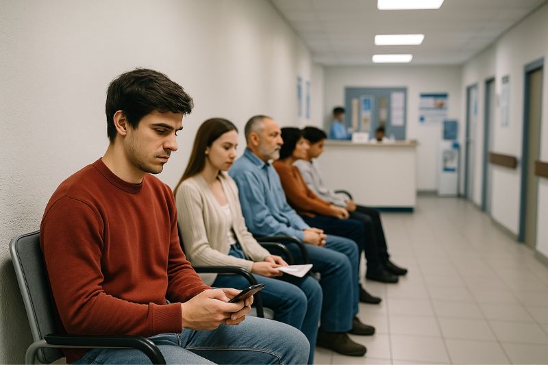 Community health clinic waiting room